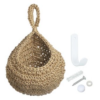 Large Size Teardrop Home Decor Storage Hand-Woven Wall Hanging Basket for Potato Vegetable