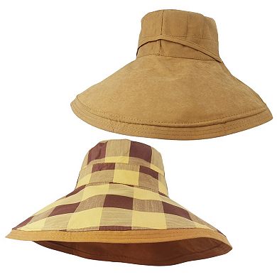 Women's Double-Sided Reversible Wide-Brim Sun Hat