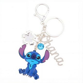 Disney's Lilo & Stitch Ohana Flower Bag Charm Key Chain