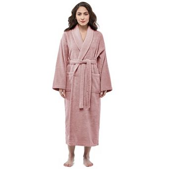 Women's Turkish Terry Cotton Robe, Shawl Collar Bathrobe