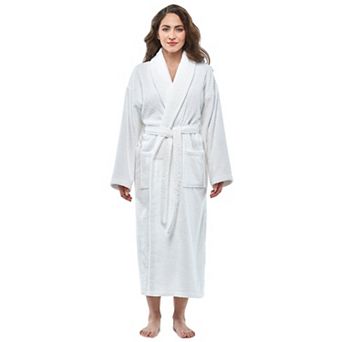 Women's Turkish Terry Cotton Robe, Shawl Collar Bathrobe