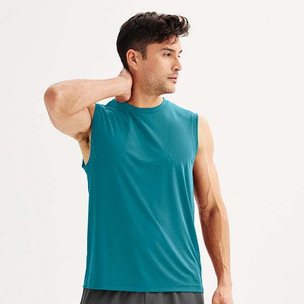 Men's Tek Gear Dry Tek Muscle Tank - West Bay Blue (XS)