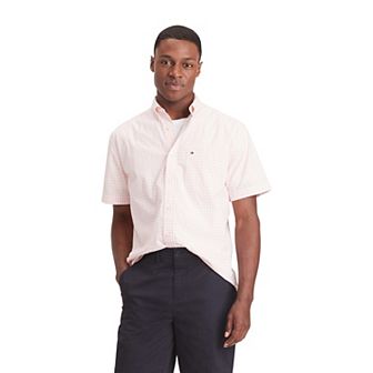 Men's Tommy Hilfiger Stretch Short Sleeve Oxford Button-Down Shirt - Size Small