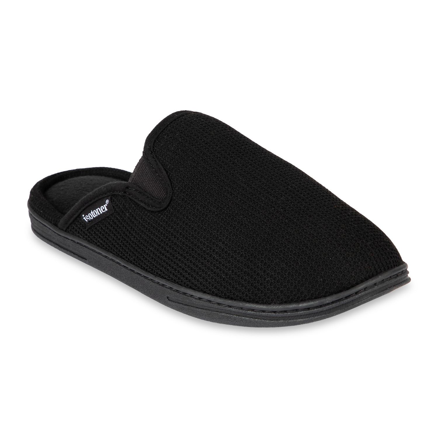 Мужские сабо isotoner Sweater Knit Clogs with Memory Foam Comfort, цвет: Чёрный