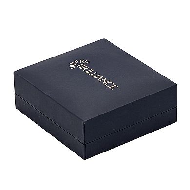 Brilliance Silver Plated Cubic Zirconia "Mom" Infinity Necklace & Earring Set