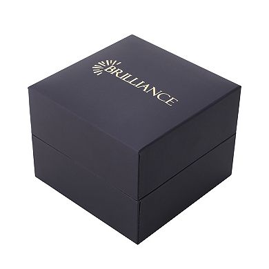 Brilliance 14k Gold-Plated Crystal Clover & CZ Hoop Earring Set