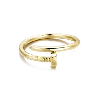 Adornia 14k Gold Plated Nail Ring