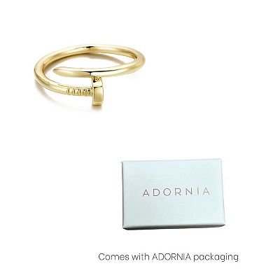 Adornia 14k Gold Plated Nail Ring