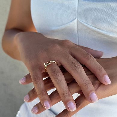 Adornia 14k Gold Plated Nail Ring