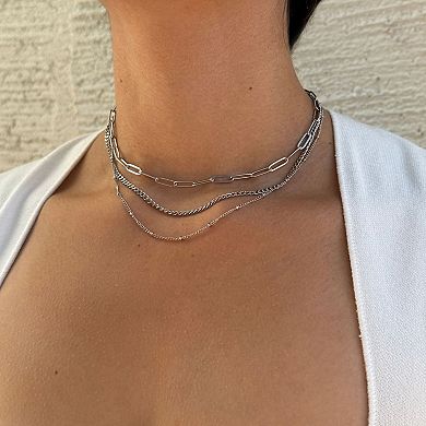 Adornia Tarnish Resistant 3-pc. Chain Necklace Set