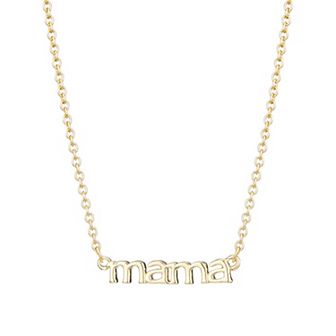 Adornia 14k Gold Plated Mama Necklace