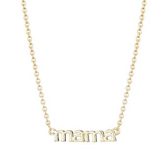 Adornia 14k Gold Plated Mama Necklace