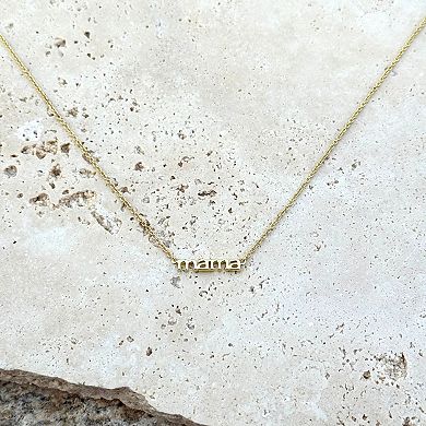 Adornia 14k Gold Plated Mama Necklace