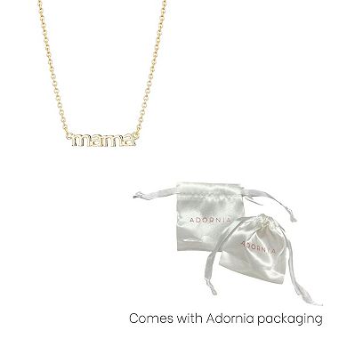 Adornia 14k Gold Plated Mama Necklace
