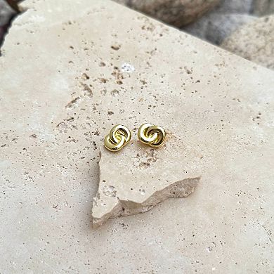 Adornia 14k Gold Plated Knot Stud Earrings