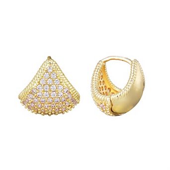 Adornia 14k Gold Plated Cubic Zirconia Purse Earrings
