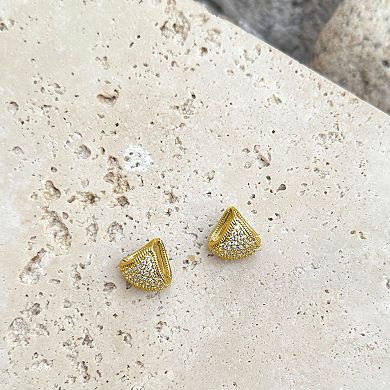 Adornia 14k Gold Plated Cubic Zirconia Purse Earrings