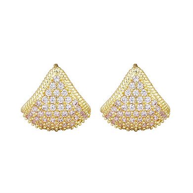 Adornia 14k Gold Plated Cubic Zirconia Purse Earrings