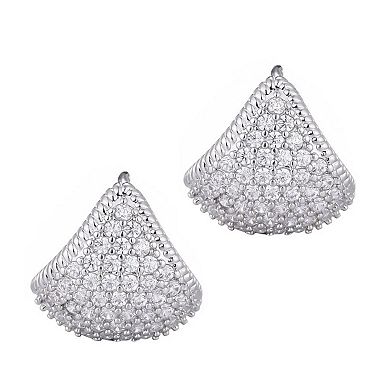 Adornia Silver Tone Cubic Zirconia Purse Earrings