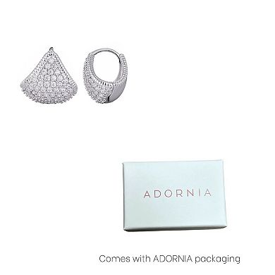 Adornia Silver Tone Cubic Zirconia Purse Earrings