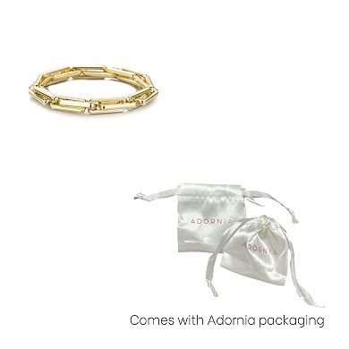 Adornia Gold Plated Rectangle Paperclip Chain Bracelet