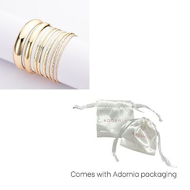 Adornia 14k Gold Plated 7-pc. Bangle Bracelet Set