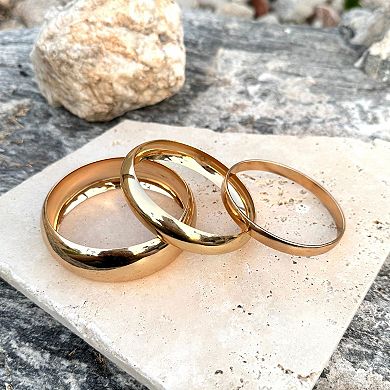 Adornia 14k Gold Plated 3-pc. Bangle Bracelet Set
