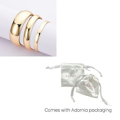 Adornia 14k Gold Plated 3-pc. Bangle Bracelet Set