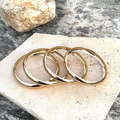 Adornia 14k Gold Plated 4-pc. Bangle Bracelet Set