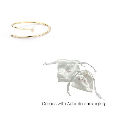 Adornia Gold-Plated Thin Nail Cuff Bracelet