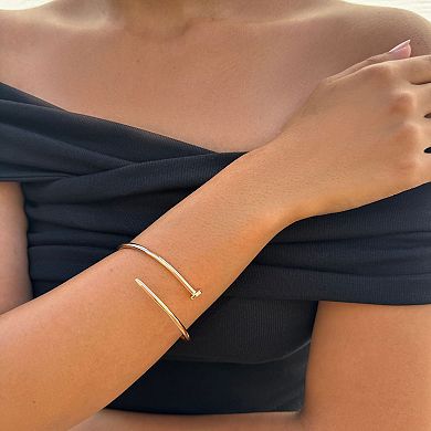 Adornia Gold-Plated Thin Nail Cuff Bracelet