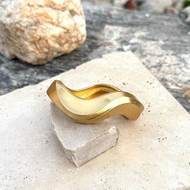 Adornia Wavy Chunky Bangle Bracelet