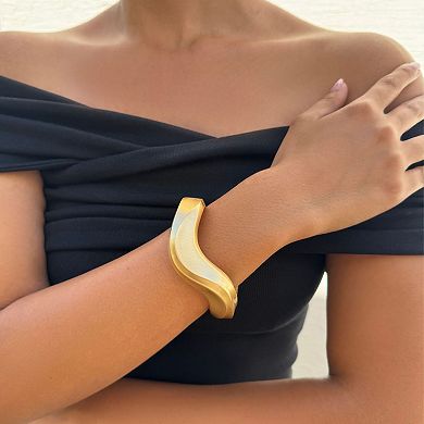 Adornia Wavy Chunky Bangle Bracelet