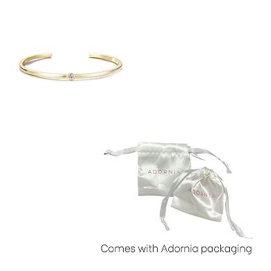 Adornia 14k Gold Plated Cubic Zirconia Skinny Cuff Bracelet