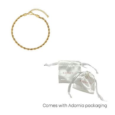 Adornia Tarnish Resistant 18k Gold Plated Rope Chain Anklet