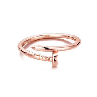 Adornia 14k Rose Gold Plated Nail Ring