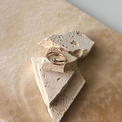 Adornia 14k Rose Gold Plated Nail Ring