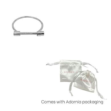 Adornia Tarnish Resistant Rhodium Plated Cuff Bracelet
