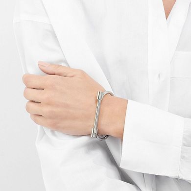 Adornia Tarnish Resistant Rhodium Plated Cuff Bracelet