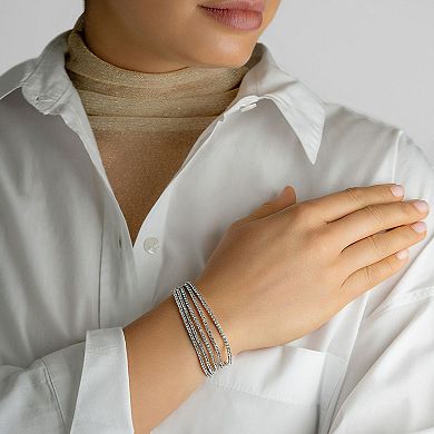 Adornia Multi Stretch Crystal Bracelet Set