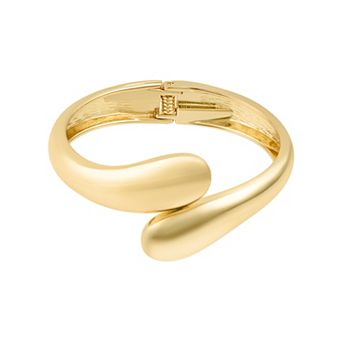 Adornia Gold Plated Overlapping Cuff Bracelet