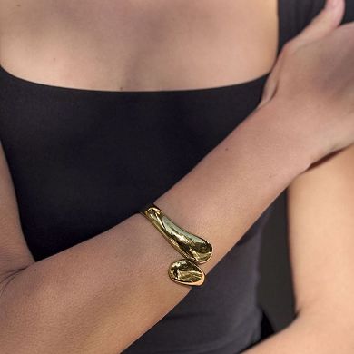 Adornia Gold Plated Overlapping Cuff Bracelet