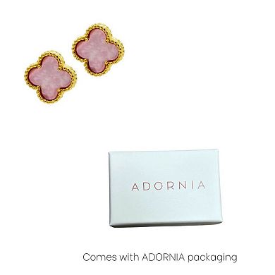 Adornia 14k Gold Tone Mother-of-Pearl Flower Stud Earrings