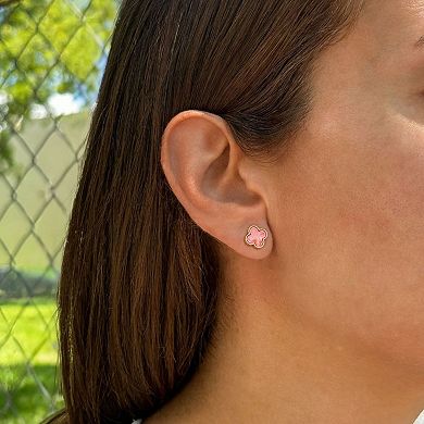 Adornia 14k Gold Tone Mother-of-Pearl Flower Stud Earrings