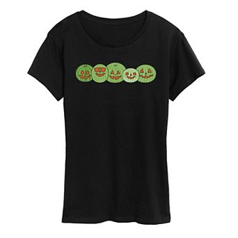 Women's Watermelon Jack 'O' Lanterns Graphic Tee