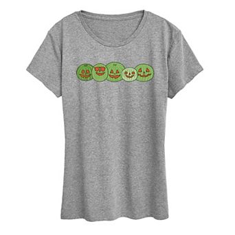 Women's Watermelon Jack 'O' Lanterns Graphic Tee