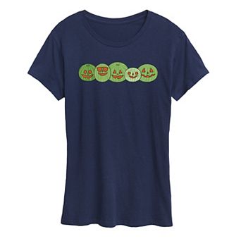 Women's Watermelon Jack 'O' Lanterns Graphic Tee