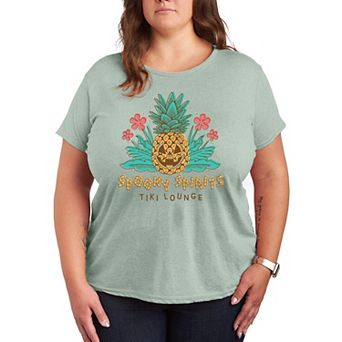 Plus Size Spooky Spirits Tiki Lounge Graphic Tee