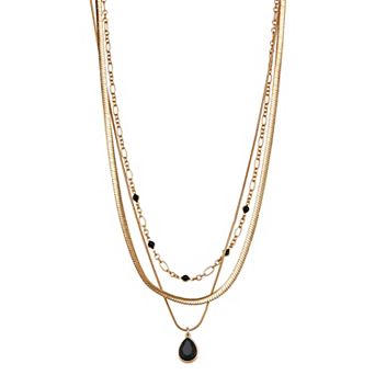 Nine West Gold-Tone Simulated Crystal Necklace