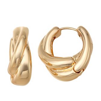 Nine West Twisted Huggie Hoop Earrings